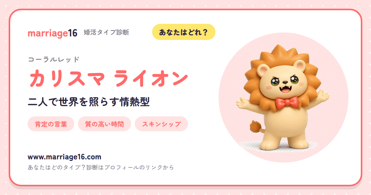 カリスマ ライオンの診断結果カード